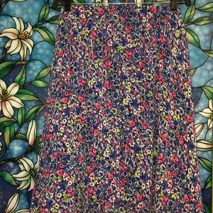 Floral chiffon skater skirt